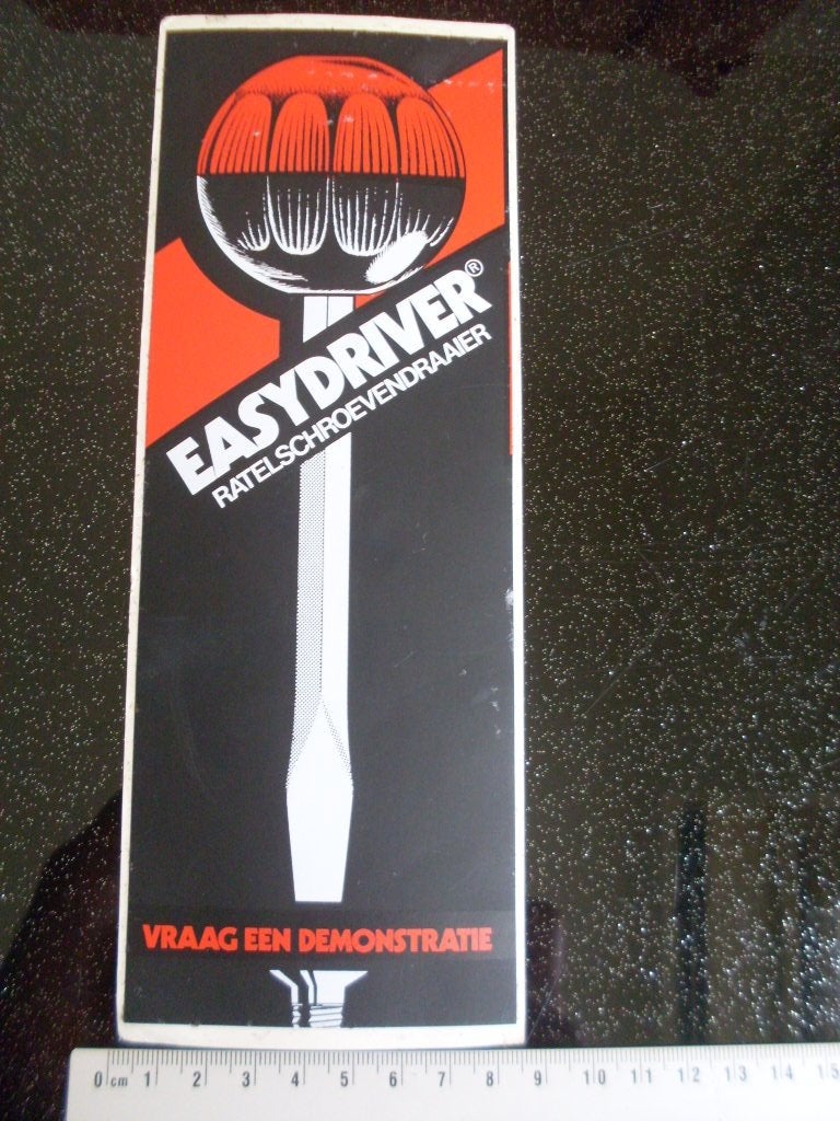 ruit sticker easydriver ratelschroevendraaier demonstratie, Verzenden, Zo goed als nieuw, Merk