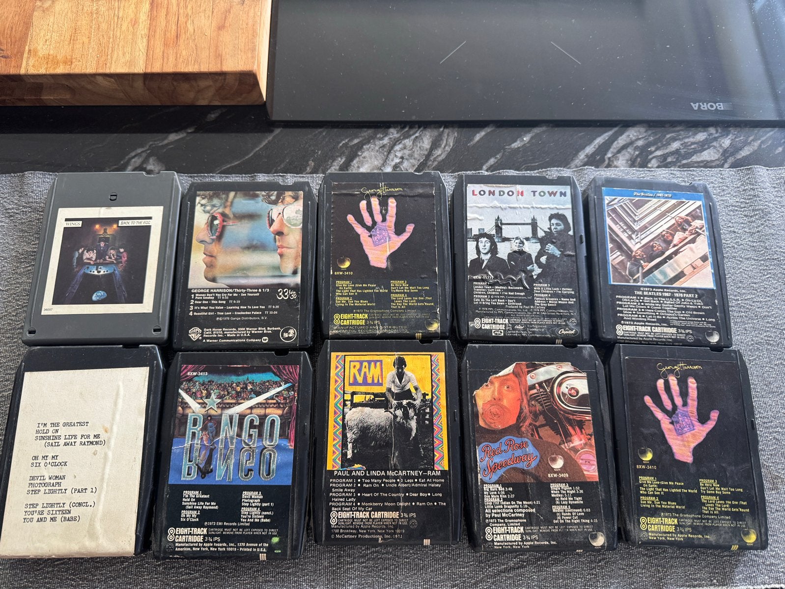 10x beatles gerelateerde 8-track tapes : verzameling, Ophalen of Verzenden, Onderdeel, Met banden