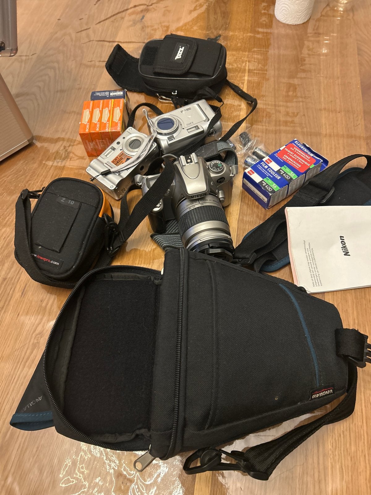 Nikon F55 Spiegelreflexcamera met accessoires en films, Ophalen of Verzenden, Gebruikt, Spiegelreflex, Nikon