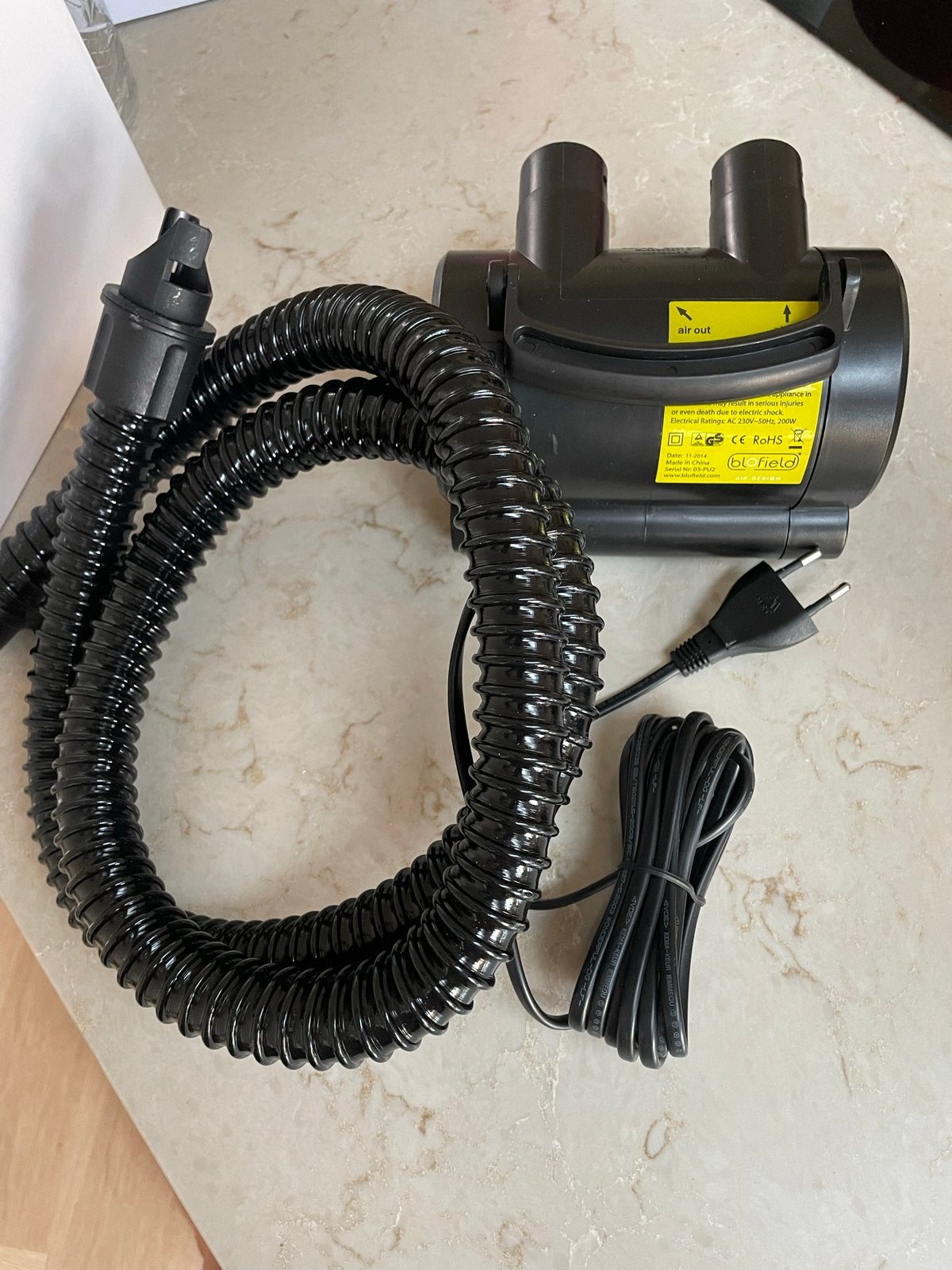 Biofield Airpump PU2 - Elektrische Luchtpomp 220V, Tuin en Terras, Waterpompen, Ophalen of Verzenden, Zo goed als nieuw, Elektrisch