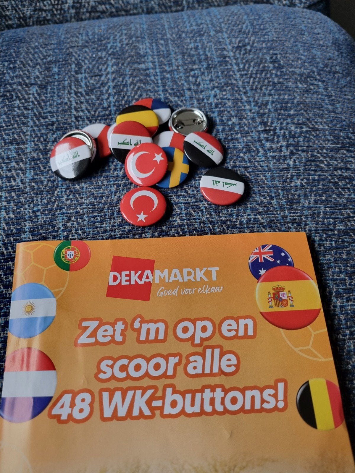 WK-buttons Dekamarkt - Diverse landen, Ophalen, Overige onderwerpen