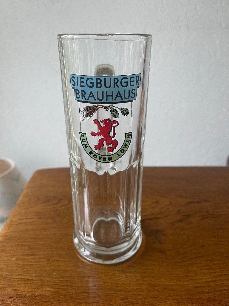 Bierglas met Oor / Handvat "Siegburger Brauhaus" Nieuw, Ophalen of Verzenden, Nieuw, Glas of Glazen, Overige merken