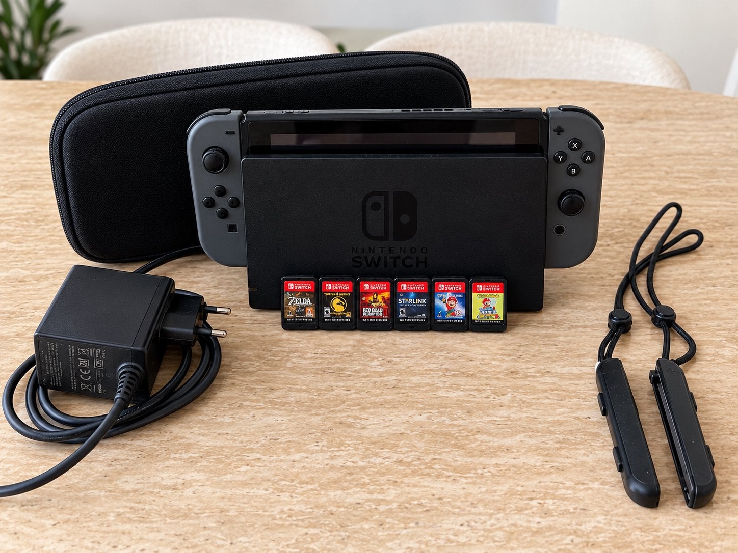 Nintendo Switch + 6 games + accessoires | Complete bundel, Ophalen, Zo goed als nieuw, Met 2 controllers, Switch Original