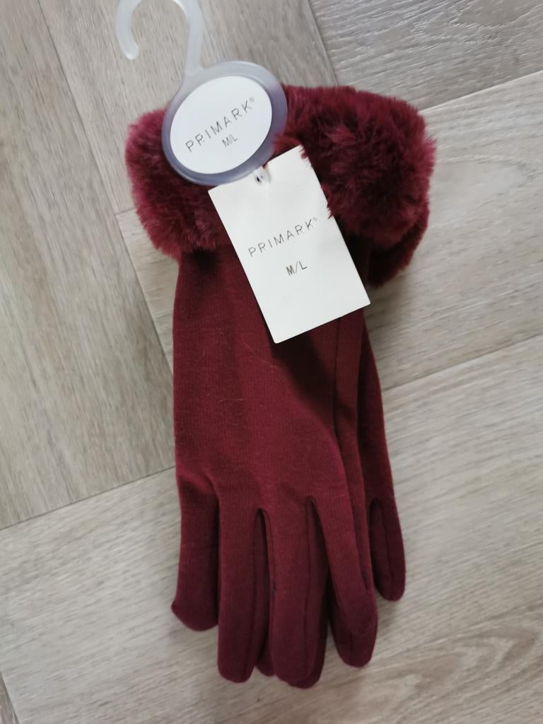 Handschoenen met nepbont mt. M, Maat 38/40 (M), Nieuw, Handschoenen, Verzenden