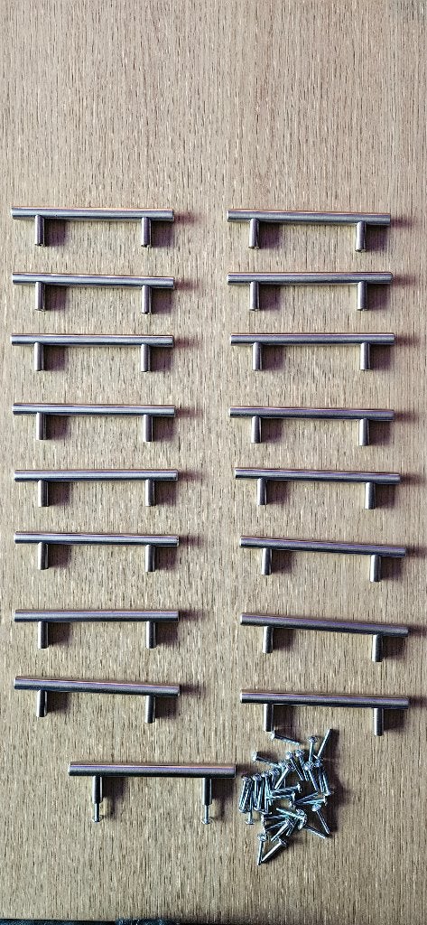 rvs keukenhandgrepen [17 stuks], Minder dan 50 cm, Ophalen of Verzenden, Zo goed als nieuw, Minder dan 100 cm