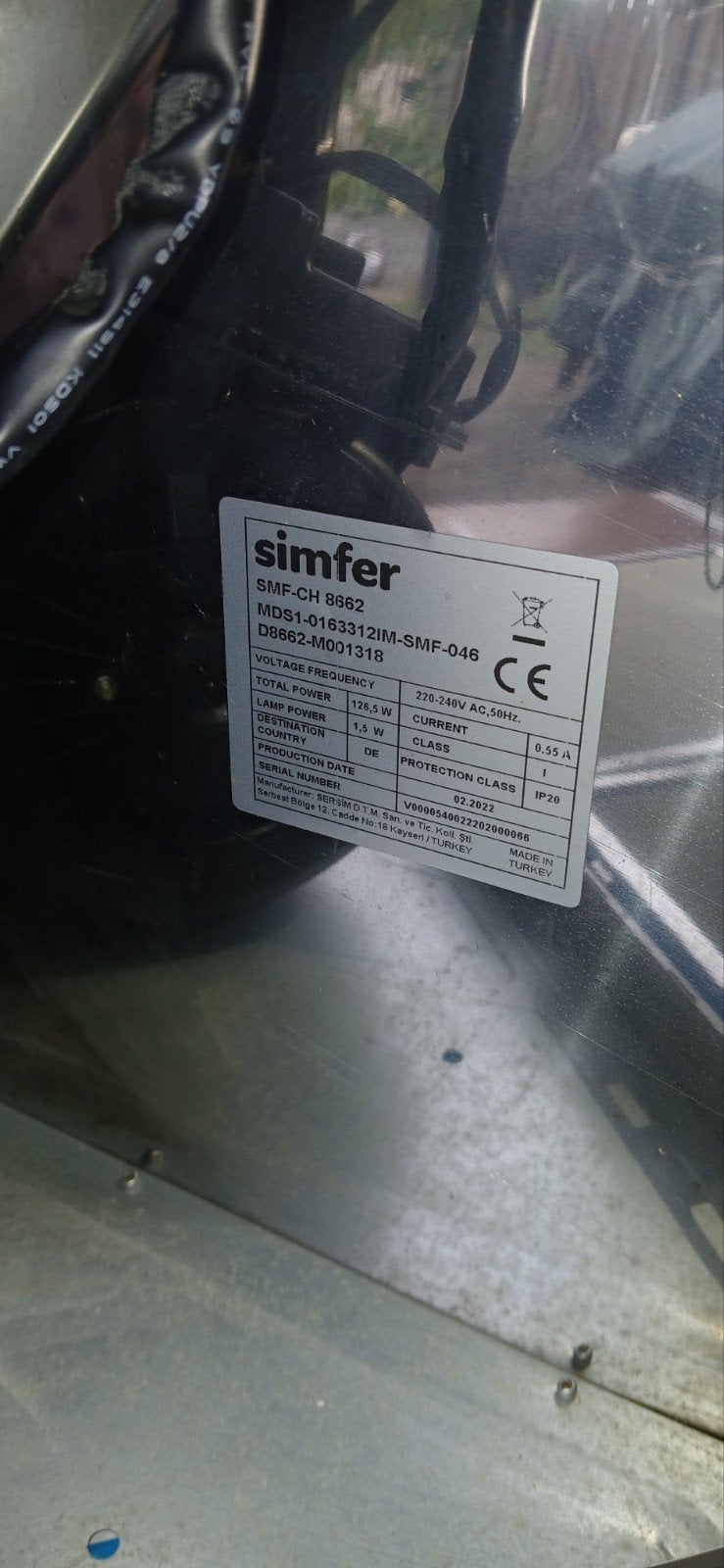 Simfer Afzuigkap SMF-CH 8662 - RVS, Ophalen of Verzenden