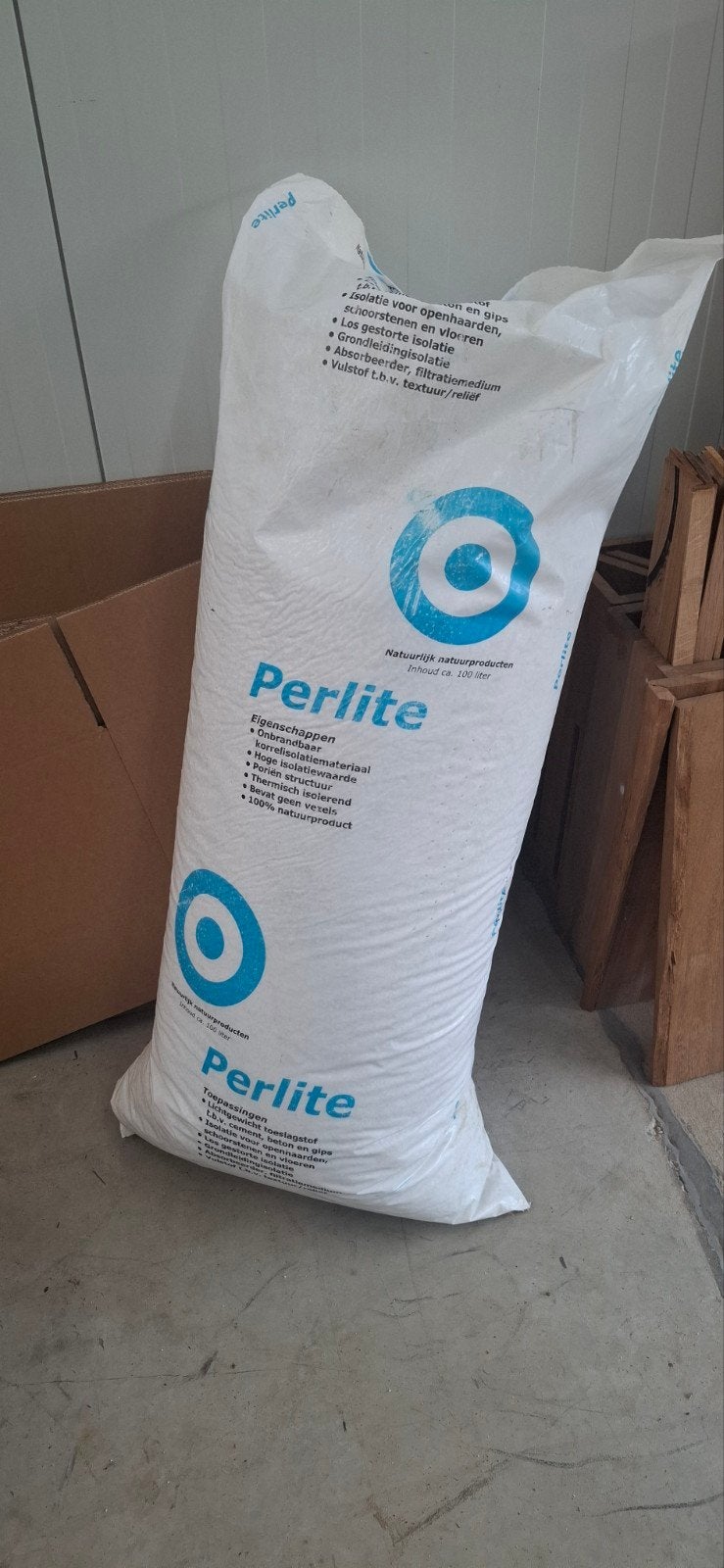 Perlite zak a 100 liter, Ophalen, Overige materialen, Minder dan 4 cm, 15 m² of meer