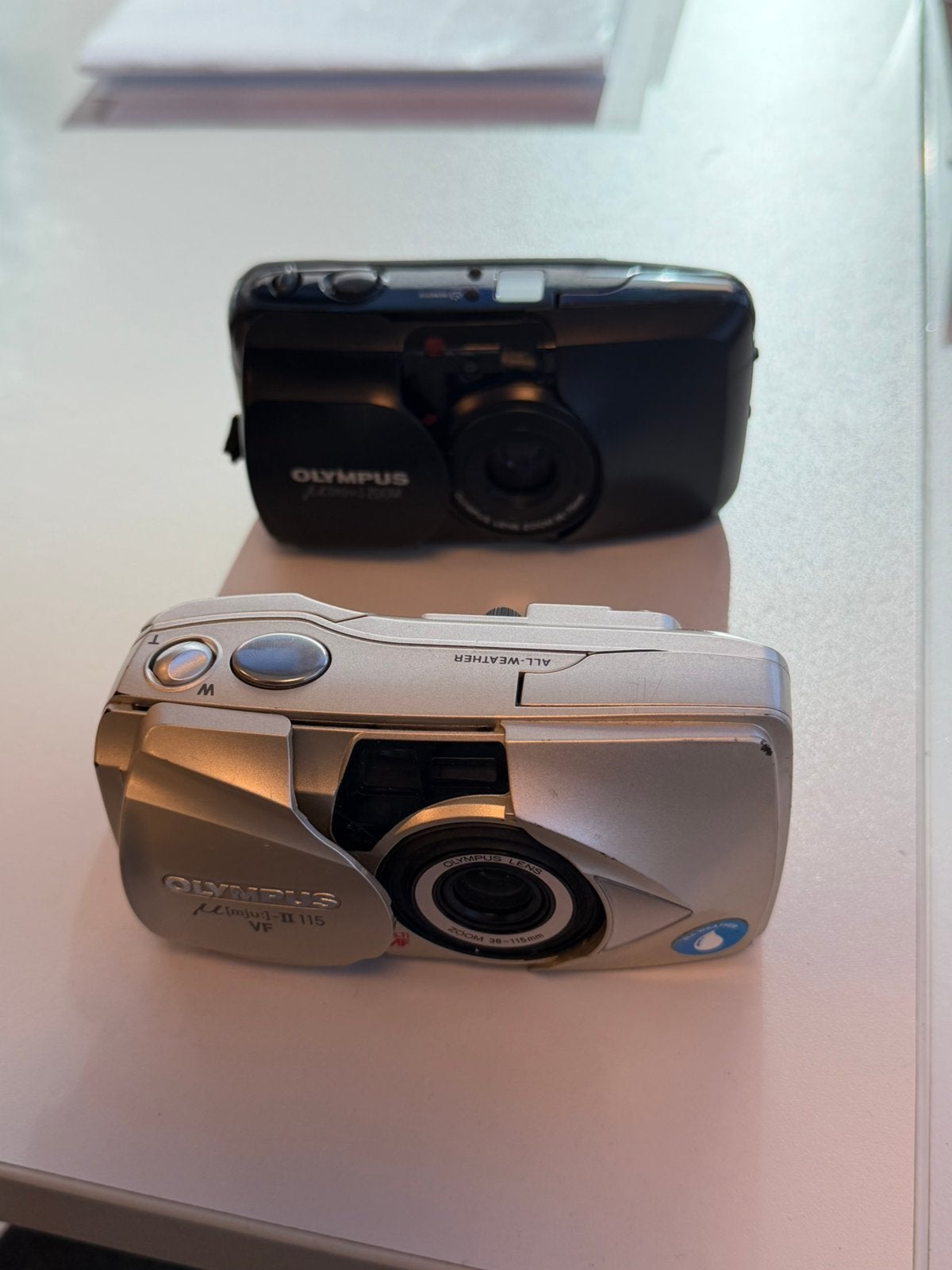 2x Olympus Mju Vintage Analoge Fotocamera 35mm compact, P, P, Ophalen of Verzenden, Zo goed als nieuw