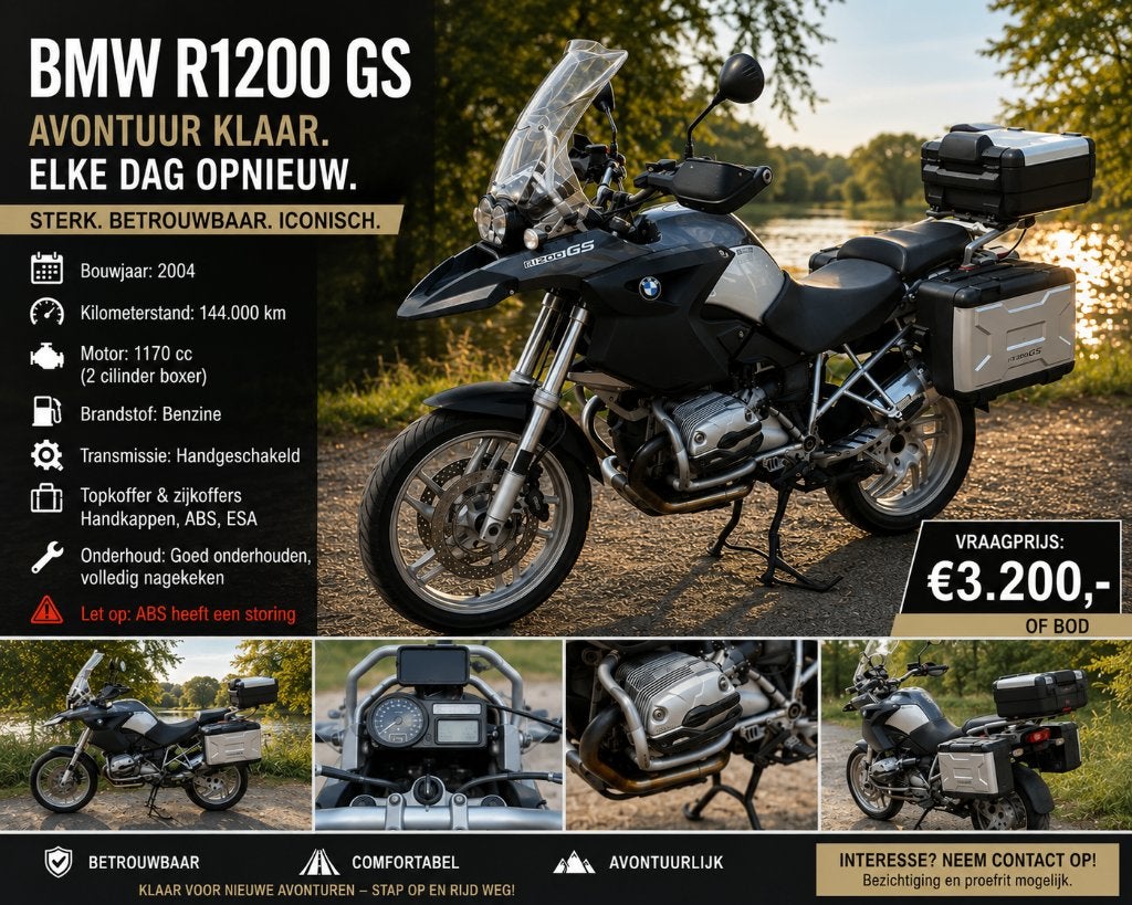 BMW R1200GS, Motoren, 2 cilinders, Gebruikt, Particulier, Handvatverwarming