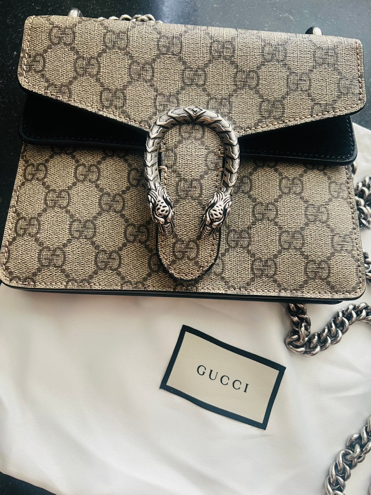 Gucci dionysus, Ophalen, Zo goed als nieuw, Zwart, Schoudertasje