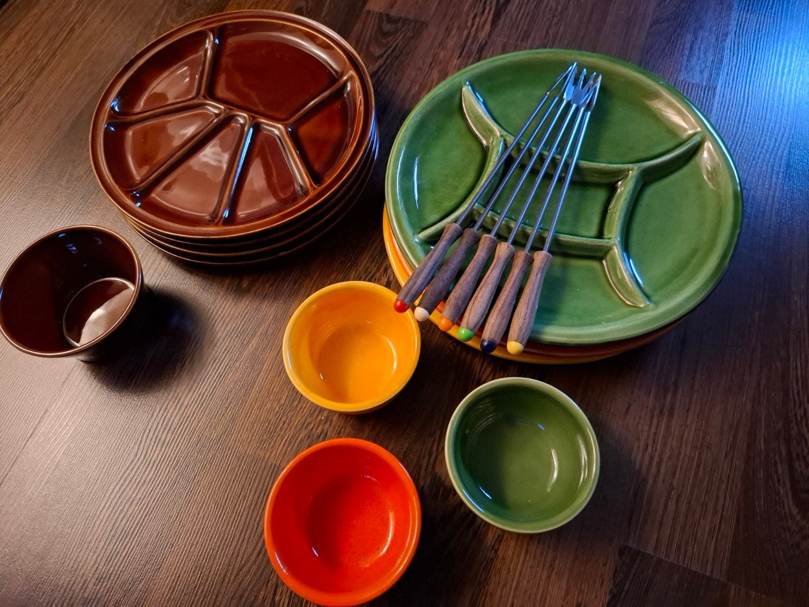 Retro fondueborden, Ophalen of Verzenden, Zo goed als nieuw, Brander, Fondue-accessoires