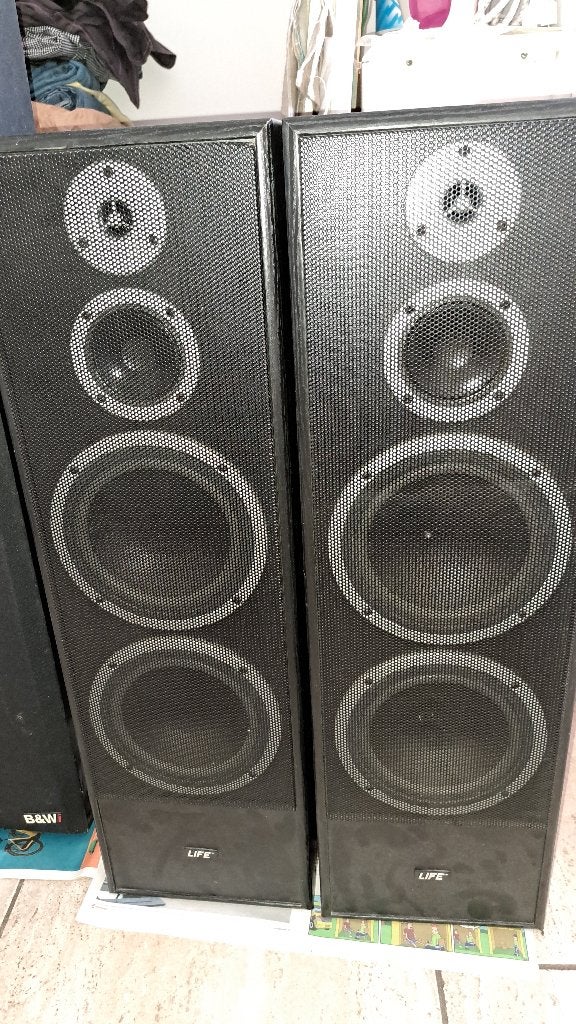 Life Vloerstaande Luidsprekers en JVC Satelliet Speakers, Gebruikt, Speakerset, 60 tot 120 watt, Geschikt voor surround/home cinema