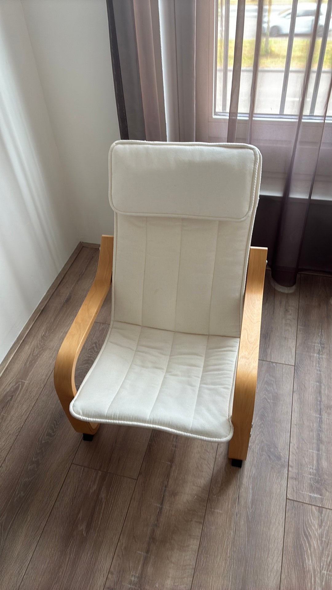 Ikea Poäng kinderstoel, Huis en Inrichting, Fauteuils, Ophalen, Minder dan 50 cm, 75 tot 100 cm, Zo goed als nieuw