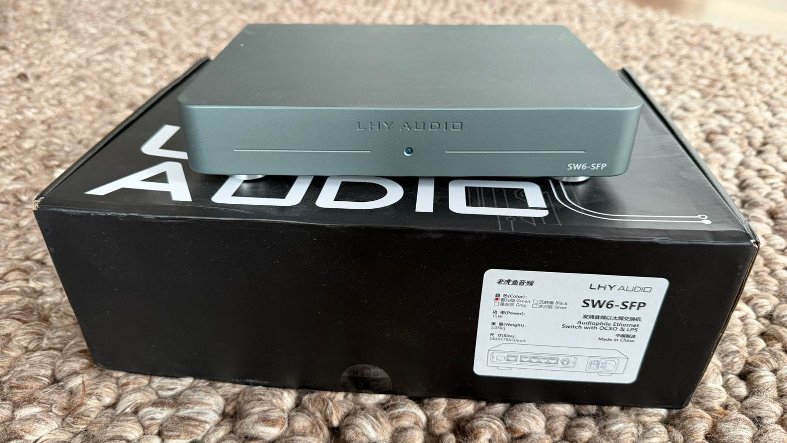 LHY SW6-SFP audiofiele netwerkswitch met oxco klok en lps, Ophalen of Verzenden, Zo goed als nieuw