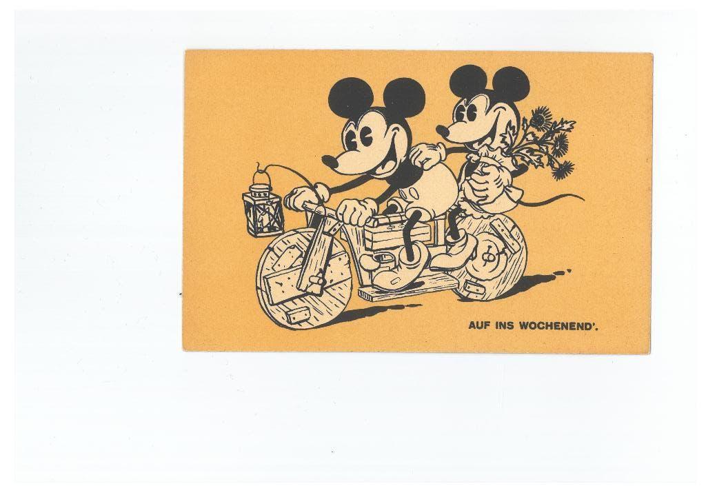 oud zeldzame Walt Disney Minnie Mickey Mouse kaart 1930 1931, Verzamelen, Ophalen of Verzenden, 1920 tot 1940, Ongelopen, Overige thema's