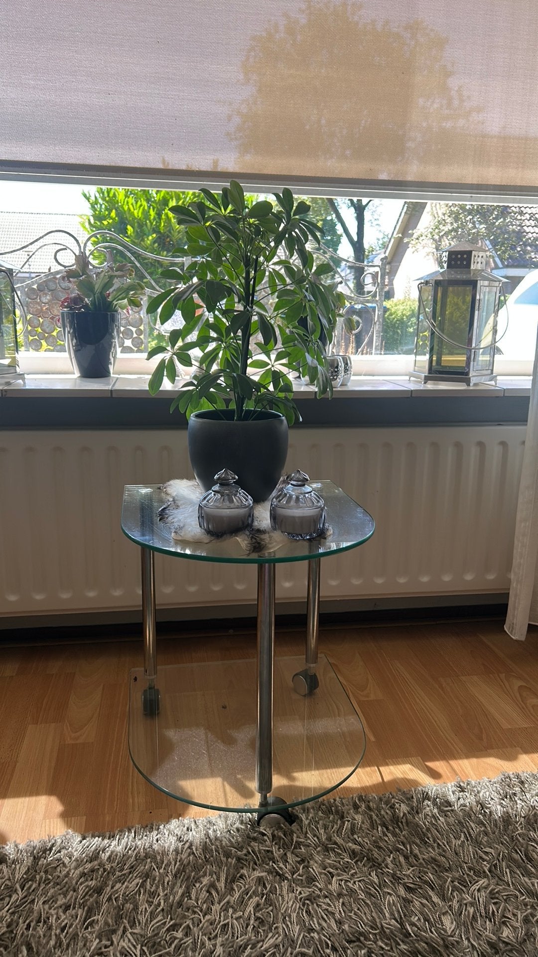 Glazen bijzettafeltjes, Minder dan 55 cm, Overige vormen, Ophalen, 45 tot 60 cm