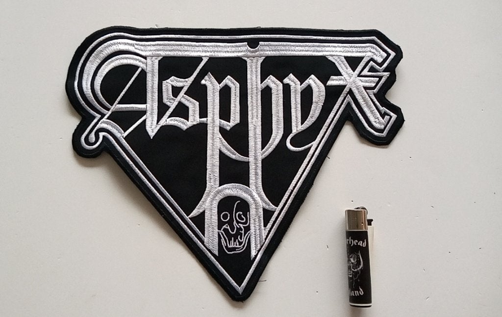 Asphyx mooie embroidered backpatch 23.5 x 28.5 cm metal, Ophalen of Verzenden, Nieuw, Kleding