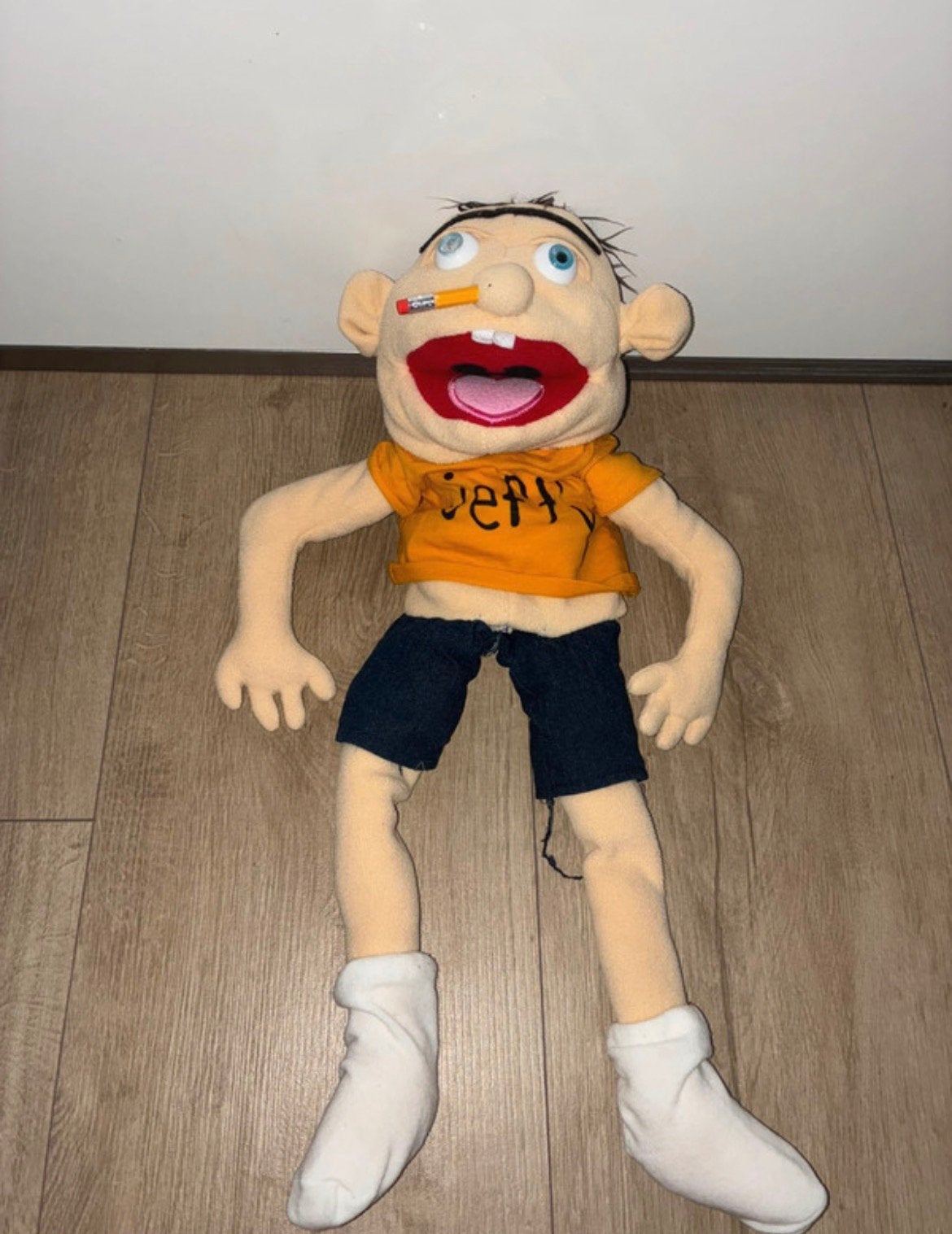 Sml family Handpop jeffy, Ophalen of Verzenden, Zo goed als nieuw, Overige typen