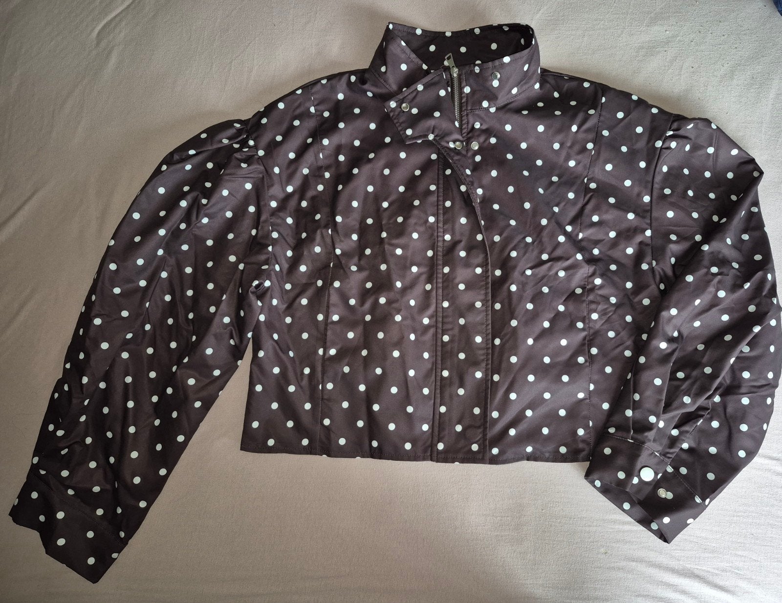 Shein Zomerjas met polkadot patroon - Maat XL, Bruin, Maat 46/48 (XL) of groter, Nieuw, Ophalen of Verzenden