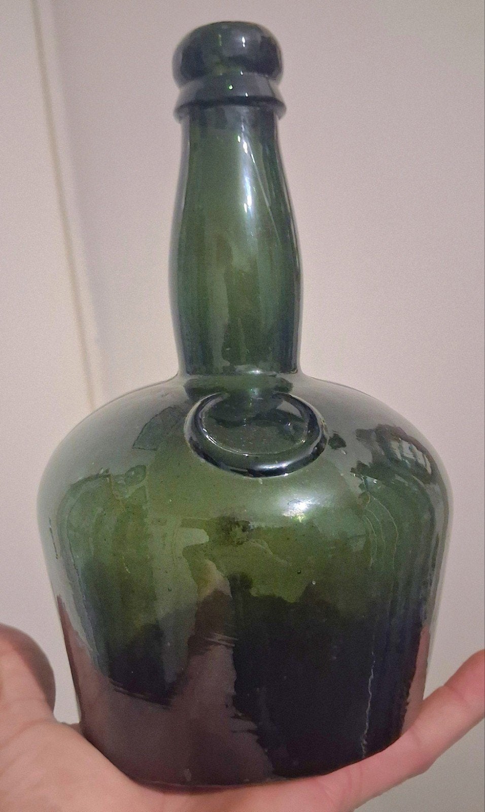 antiek - buikfles - uienfles - kattekop fles - 19e eeuw !, Antiek en Kunst, Ophalen of Verzenden