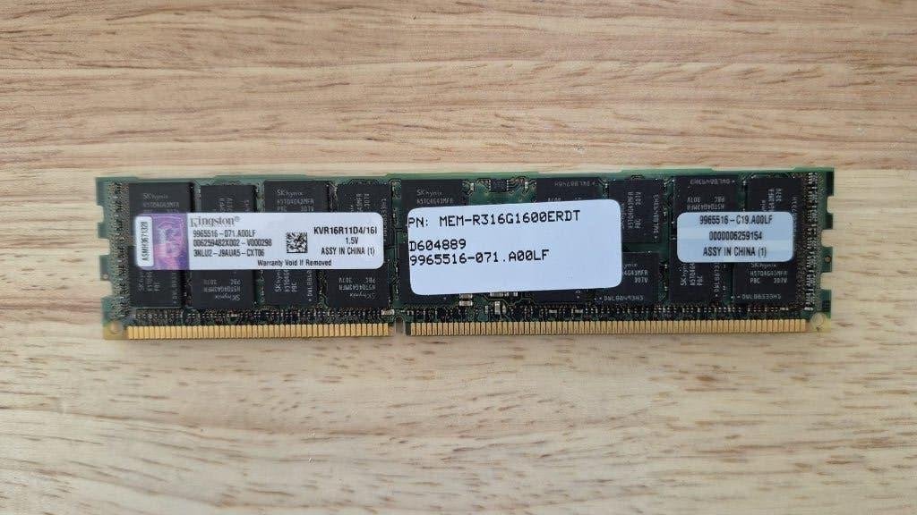 Kingston 16GB DDR3 1600MHz ECC REG, Computers en Software, RAM geheugen, Zo goed als nieuw, Server, 16 GB, DDR3, Ophalen of Verzenden