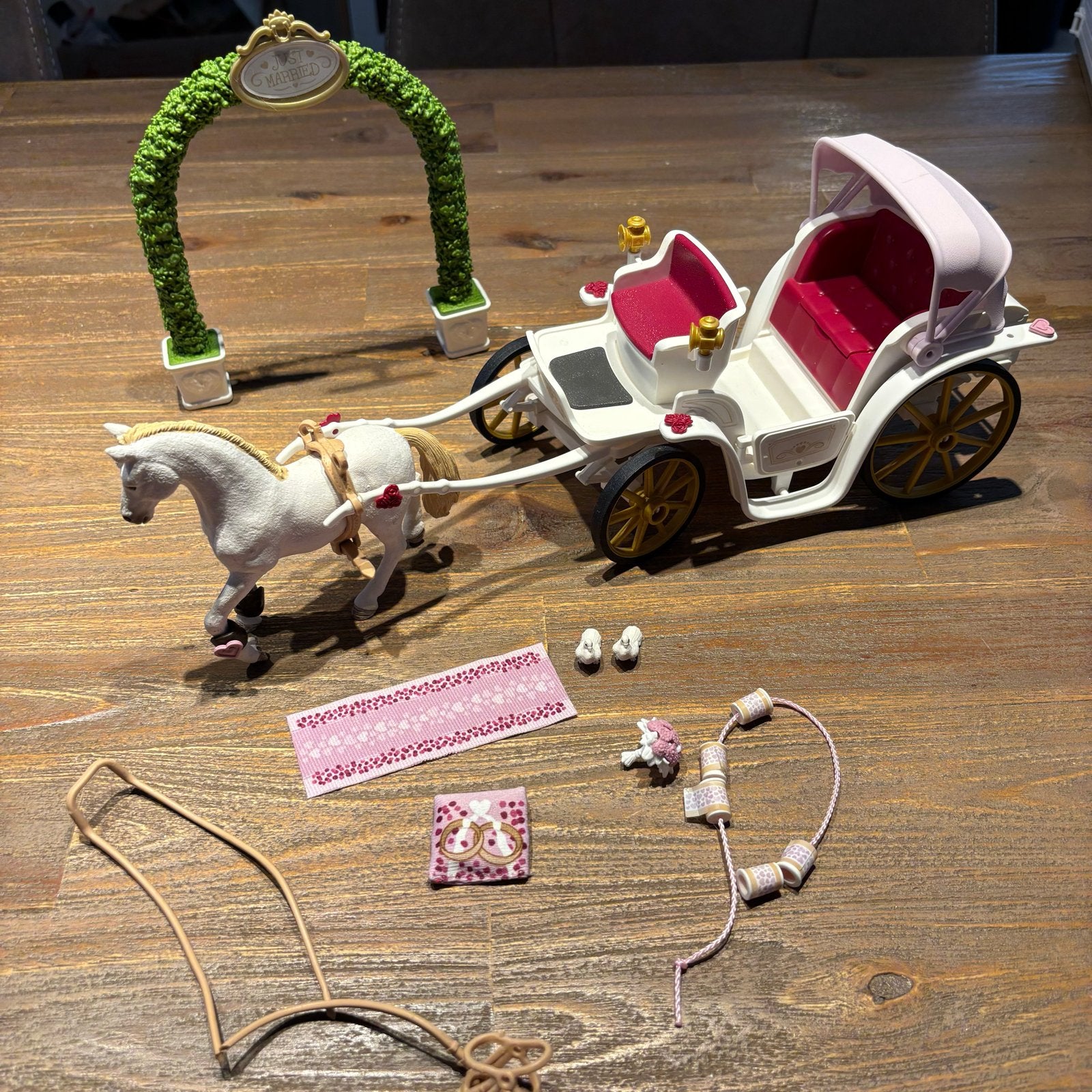 Schleich 42621 Just Married Trouwkoets (niet compleet), Verzamelen, Ophalen of Verzenden, Gebruikt