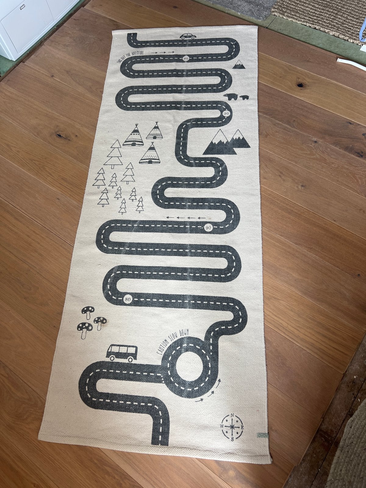 Speelkleed OYOY met wegenpatroon - 180x70 cm, Kinderen en Baby's, Speelgoed | Speelkleden, Ophalen, Gebruikt