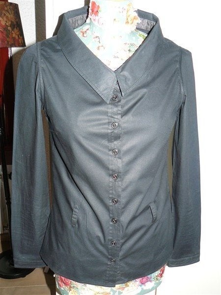 C105 Freeman T. Porter mt S nieuw blouse zwart chintz, Freeman T. Porter, Verzenden, Zwart, Nieuw