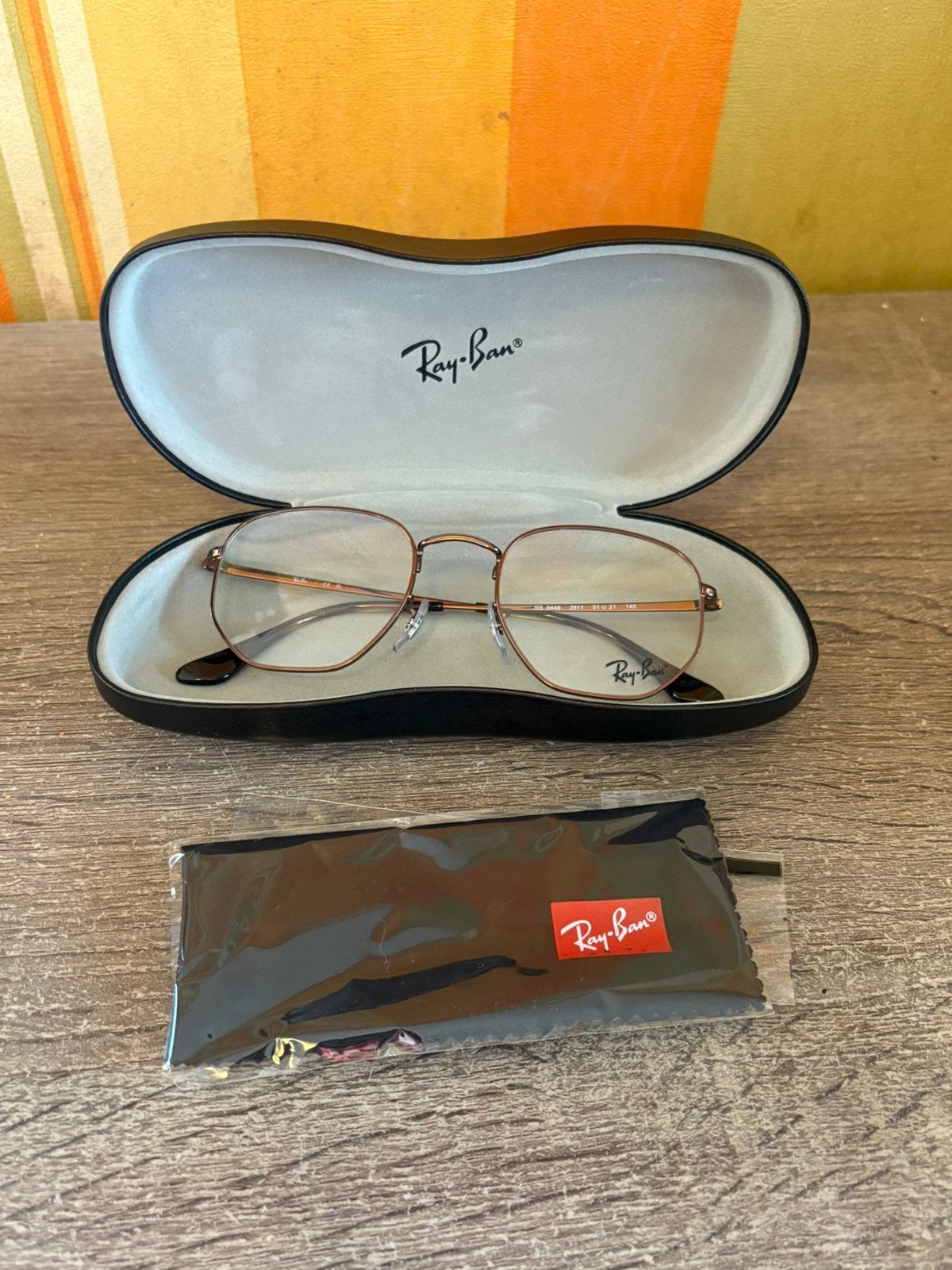 Ray-Ban Hexagonal RB6448 bril - Nieuw, Ophalen, Bruin, Nieuw, Ray-Ban