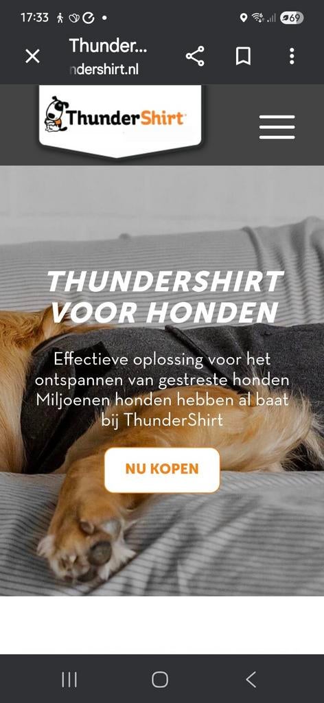 Stress shirt hond maat s-m, Ophalen of Verzenden, Hondenshirt