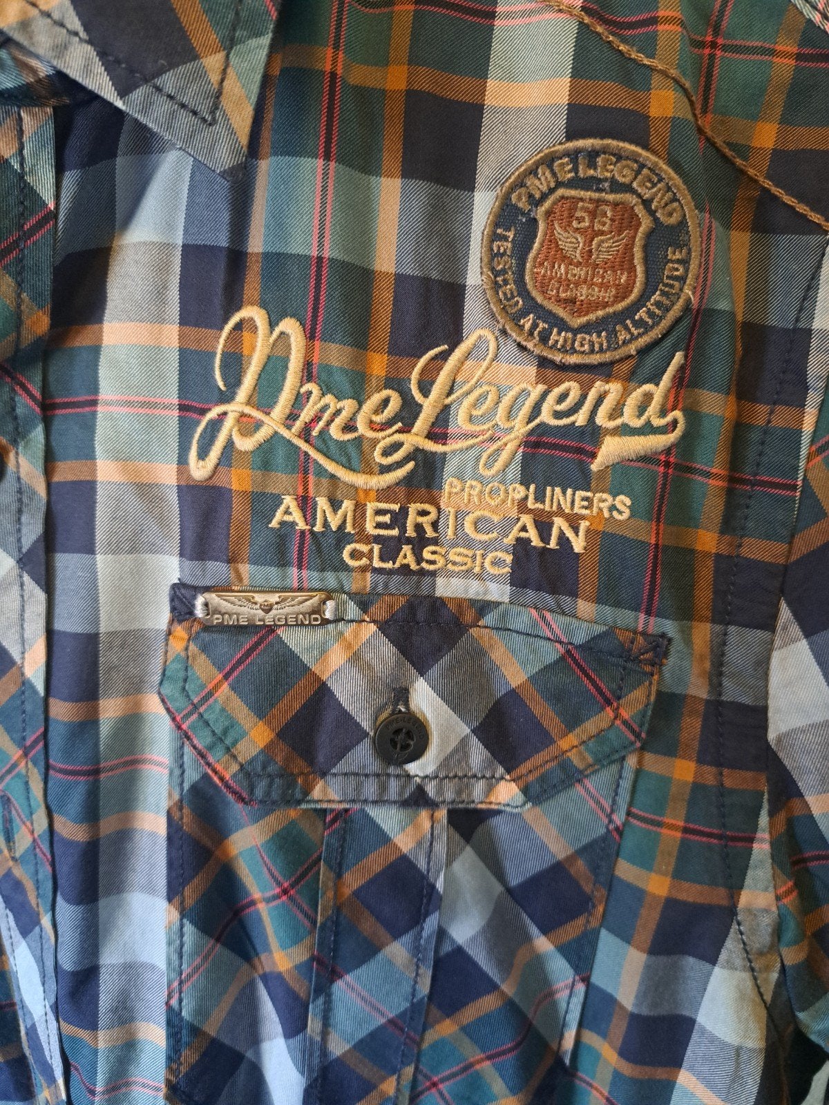 PME Legend Blouse Maat L - Geruit, Meerkleurig, Ophalen of Verzenden, Zo goed als nieuw, PME Legend