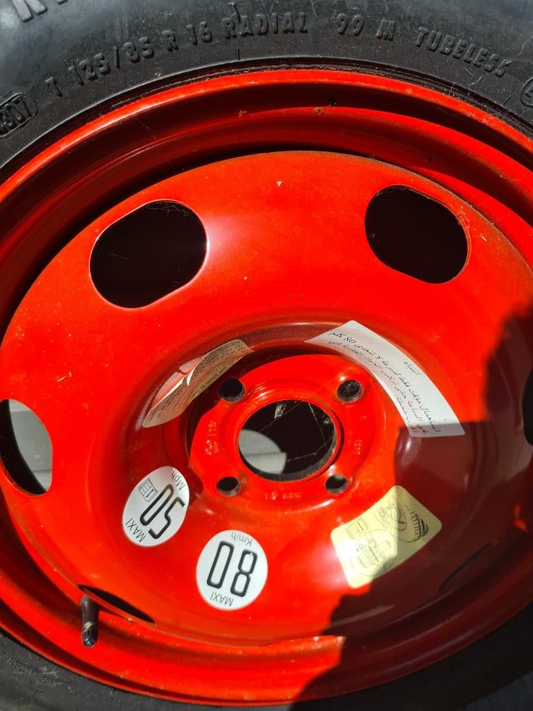 Continental T 125/85 R16 thuiskomer reservewiel, Ophalen, 16 inch, Banden en Velgen, Nieuw