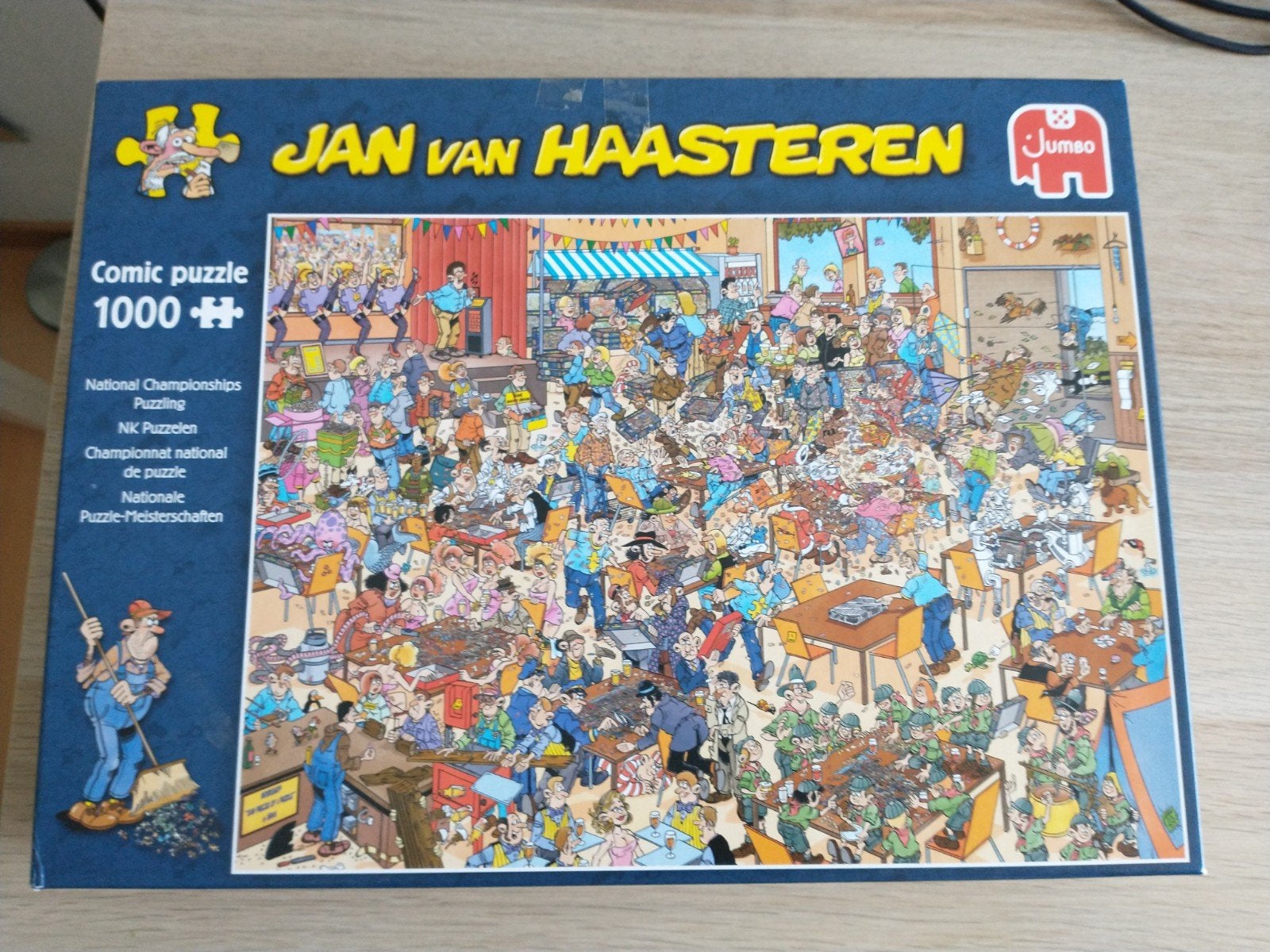 Jan van Haasteren puzzel NK puzzelen 1000 stuks, Ophalen of Verzenden, 500 t/m 1500 stukjes, Zo goed als nieuw