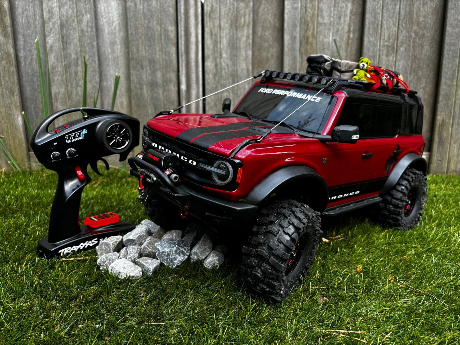 Traxxas TRX-4 2021 Ford Bronco Crawler Rood (zgan), Hobby en Vrije tijd, Ophalen of Verzenden, Zo goed als nieuw, Auto offroad