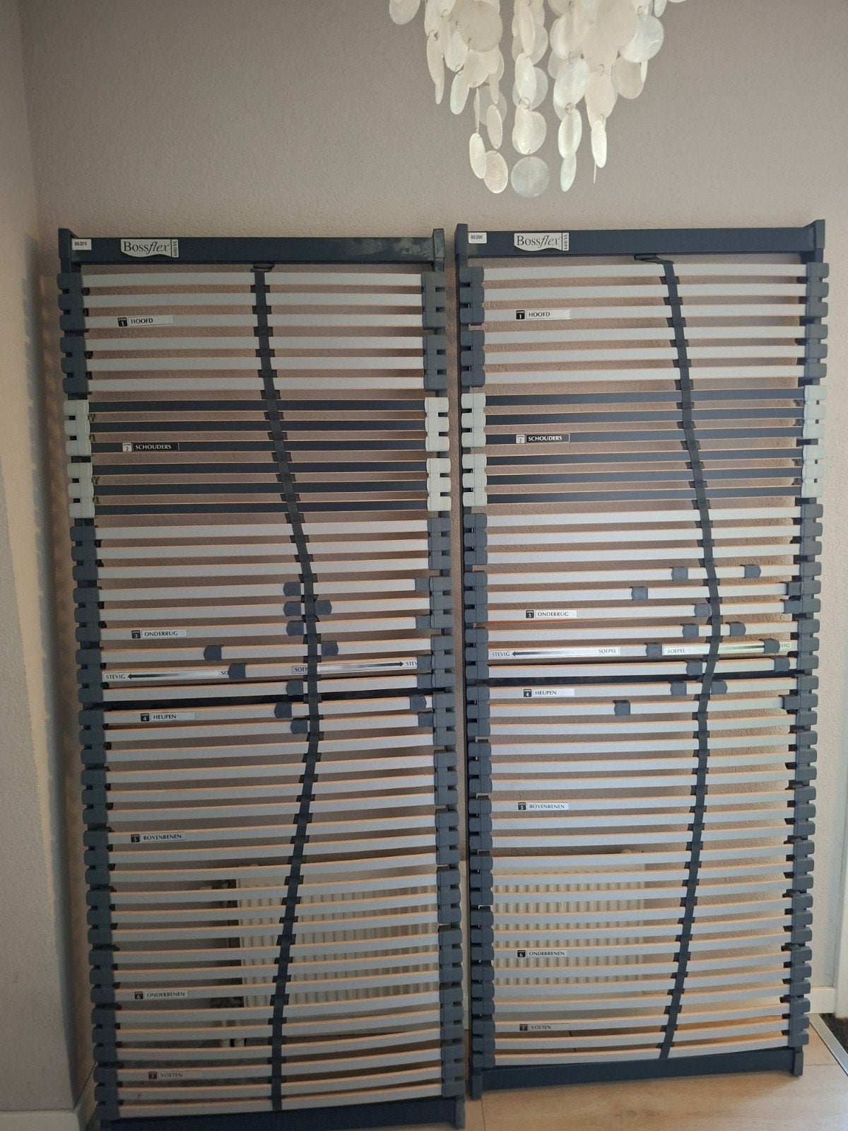 Bossflex lattenbodem 80 x 200 (2 stuks), Huis en Inrichting, Slaapkamer | Bedden, Ophalen, Eenpersoons, Hout, 80 cm