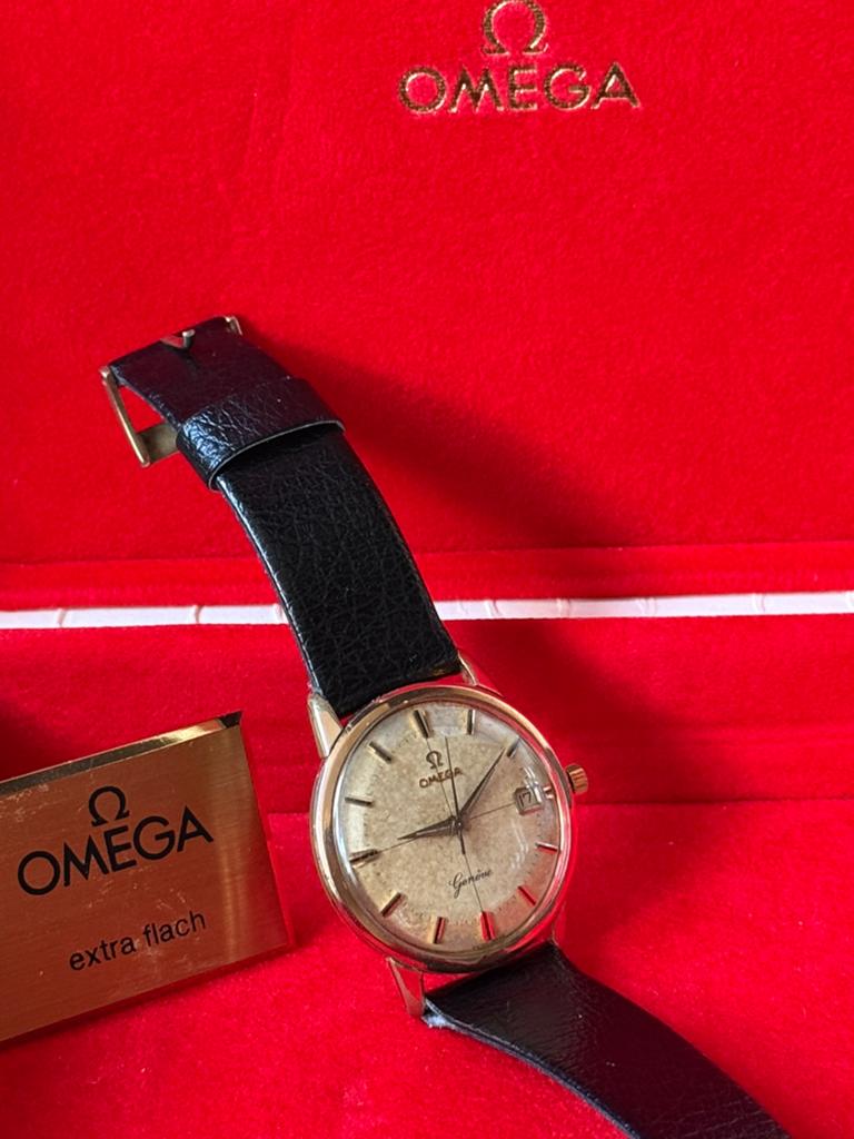 Omega Geneve heren vintage horloge goudstaal datumaanduiding, Sieraden, Tassen en Uiterlijk, Horloges | Antiek, Staal, Verguld