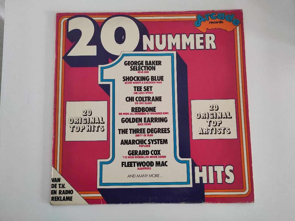 2 Verzamel LP's met 20 hits, Ophalen, Gebruikt, Inclusief binnenhoes, 1970 - 1979