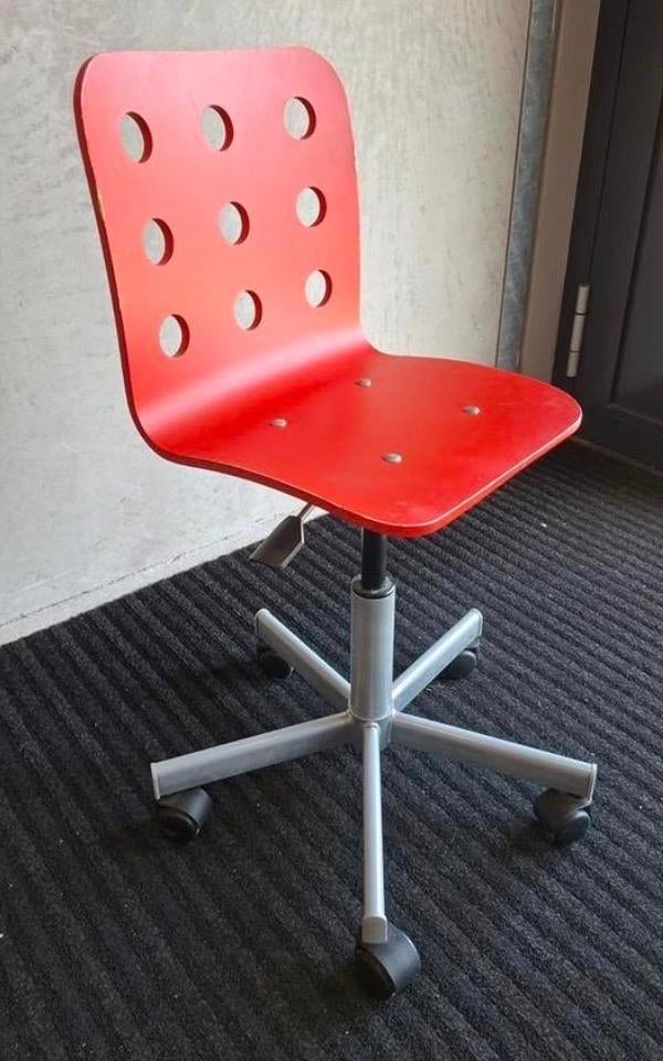 IKEA Jules bureaustoel - Rood, Ophalen of Verzenden, Gebruikt, Rood, Bureaustoel
