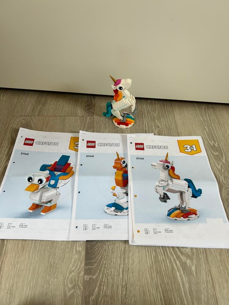 Lego Creator 31140 magische Eenhoorn, Ophalen of Verzenden, Gebruikt, Complete set, Lego