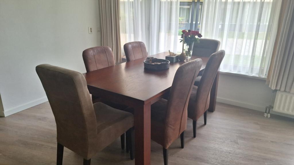 Eettafel met verlengstukken - 90x180 (uitbreidbaar tot 290cm, Ophalen, Gebruikt, 50 tot 100 cm, Vijf personen of meer