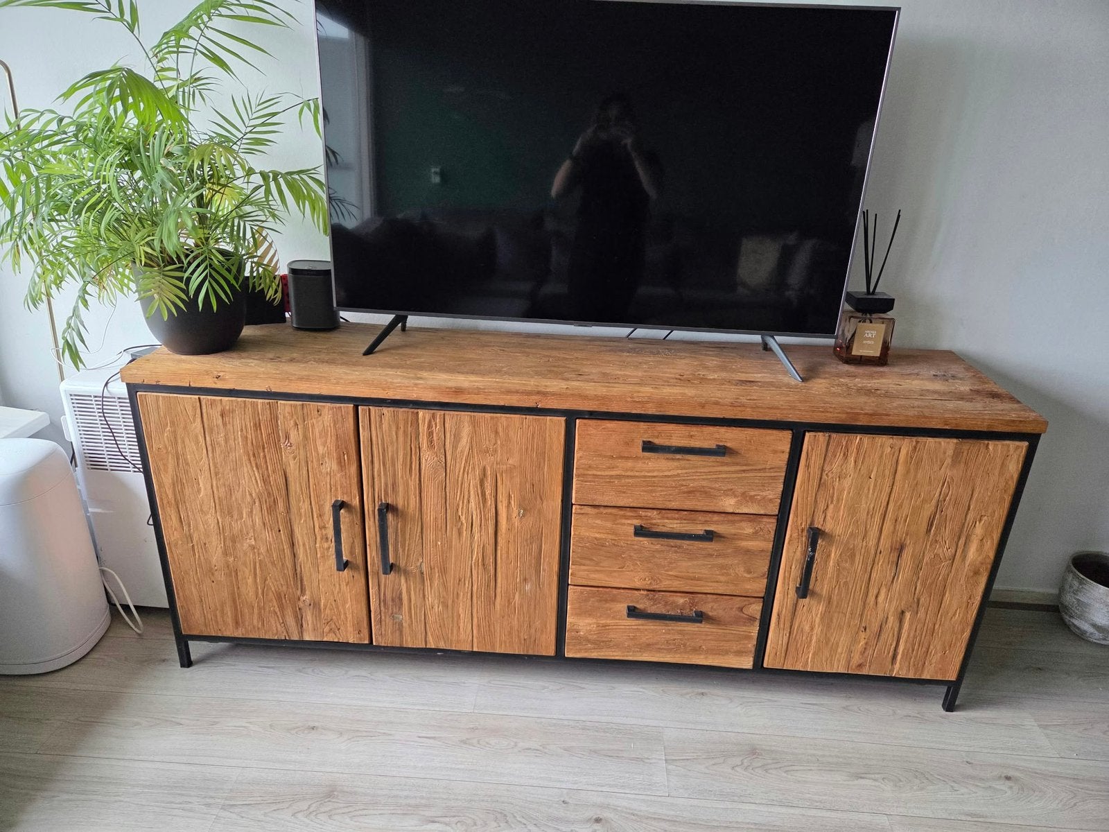 Mango houten masieve meubels met stalen poten los of als set, Ophalen