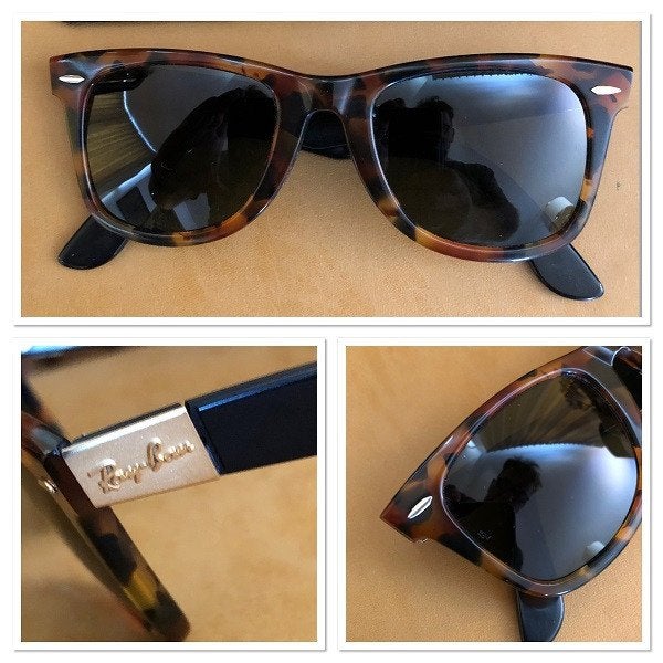 Vintage B&L Ray-ban Wayfarer Limited Edition zonnebril W5, Ray-Ban USA, Gebruikt, Zonnebril, Bruin