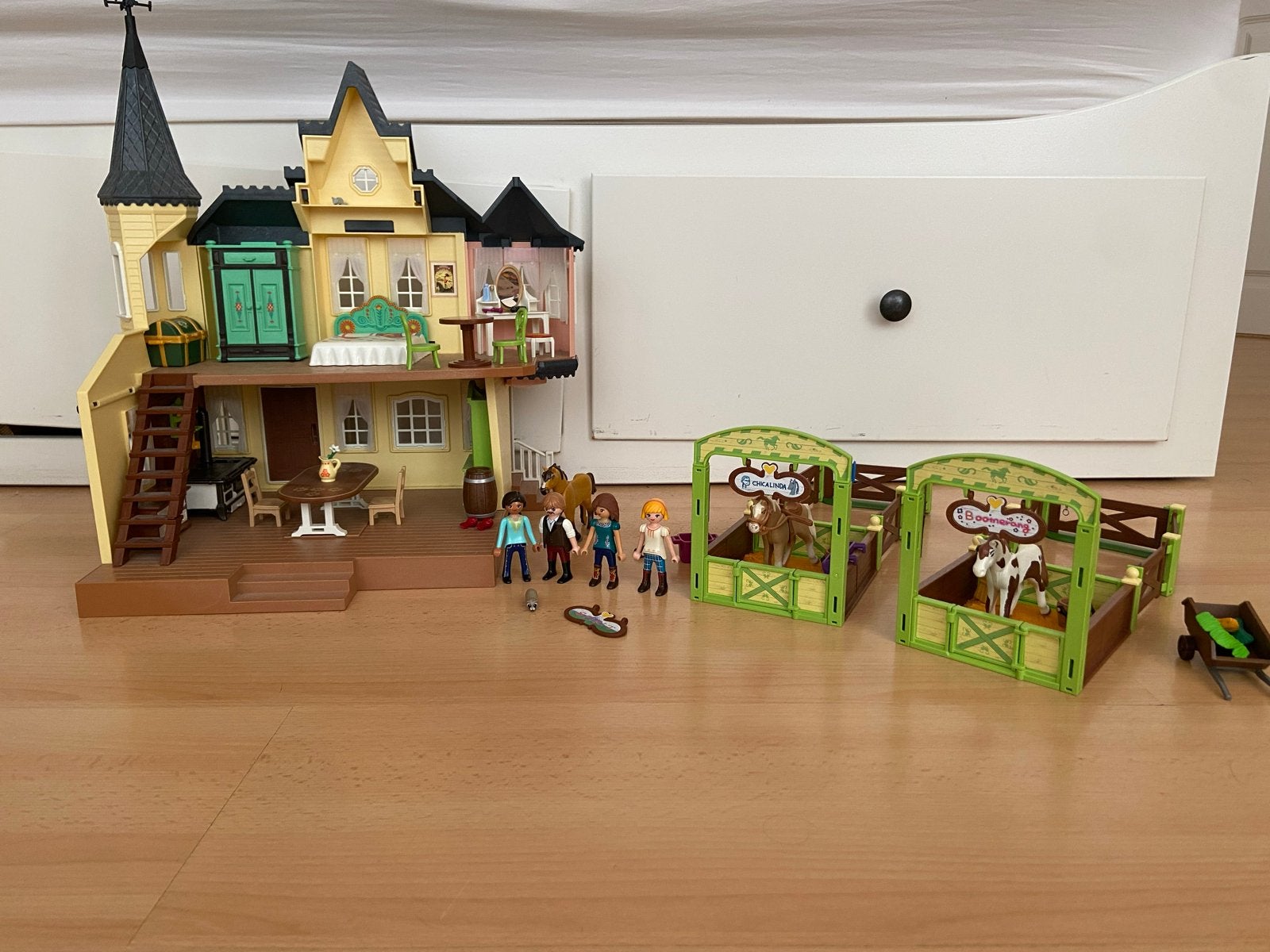 Playmobil Spitit Lucky’s huis, slaapkamer en stallen set, Gebruikt, Gebouw, Complete set, Ophalen of Verzenden