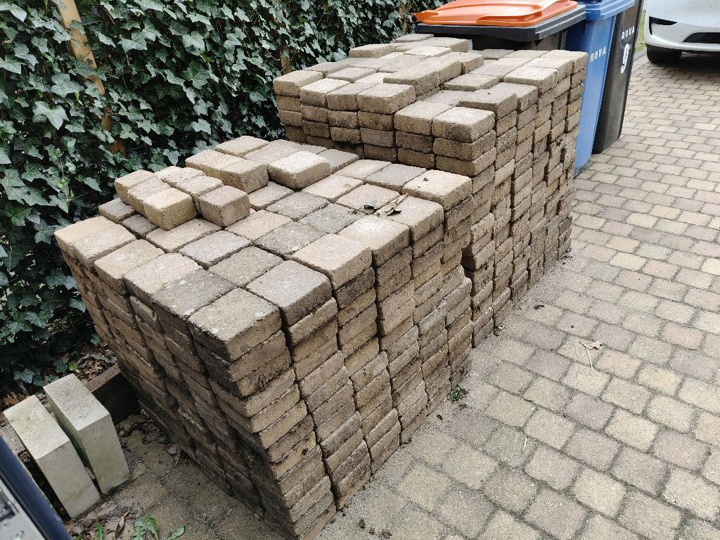 koppelstenen 15 bij 15       ~12 m2  Gratis afhalen, Ophalen, Gebruikt, 10 m² of meer, Beton