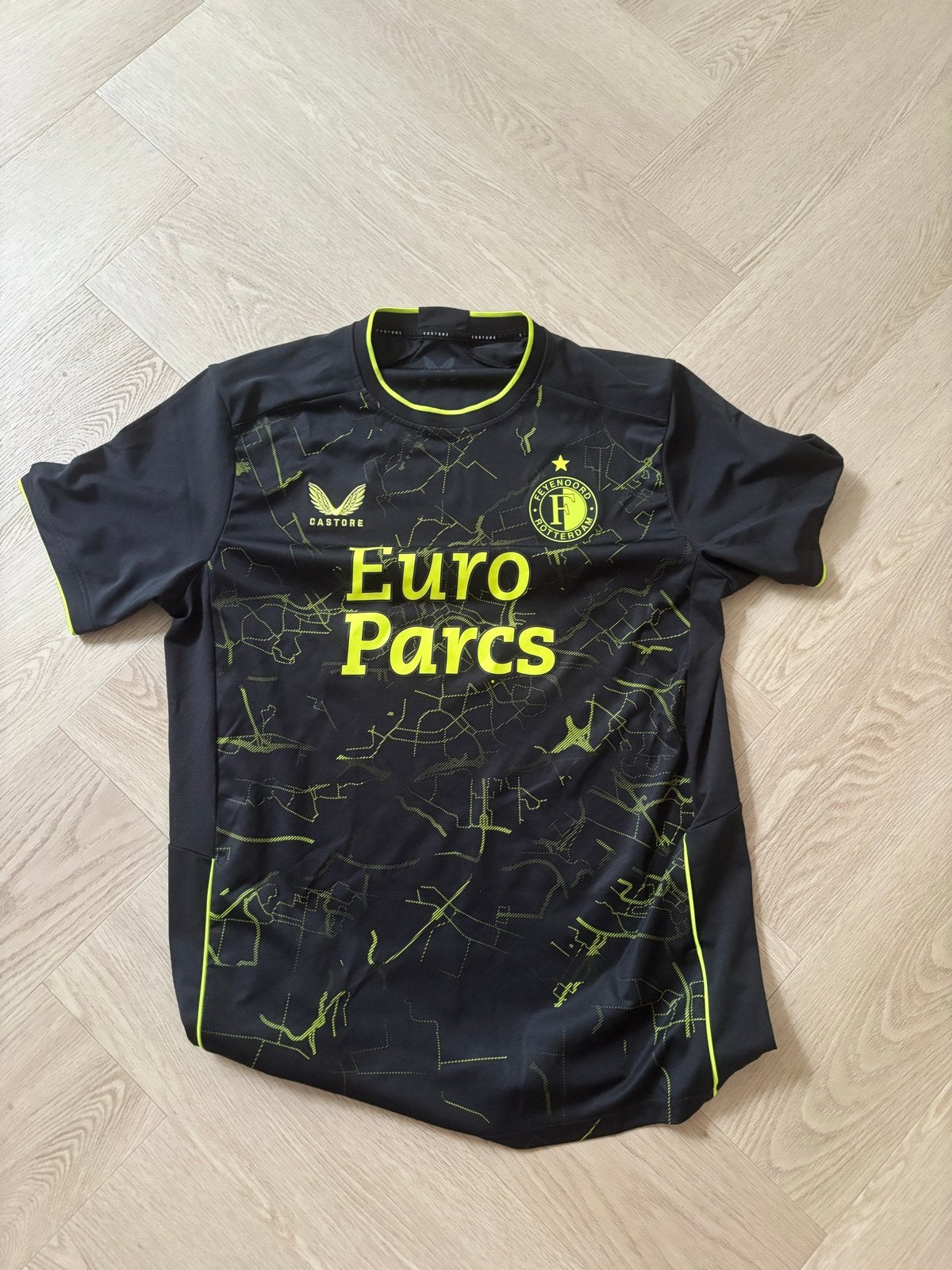 Feyenoord Uitshirt 2023/2024 - Maat L, Maat 48/50 (M), Zwart, Ophalen of Verzenden, Zo goed als nieuw