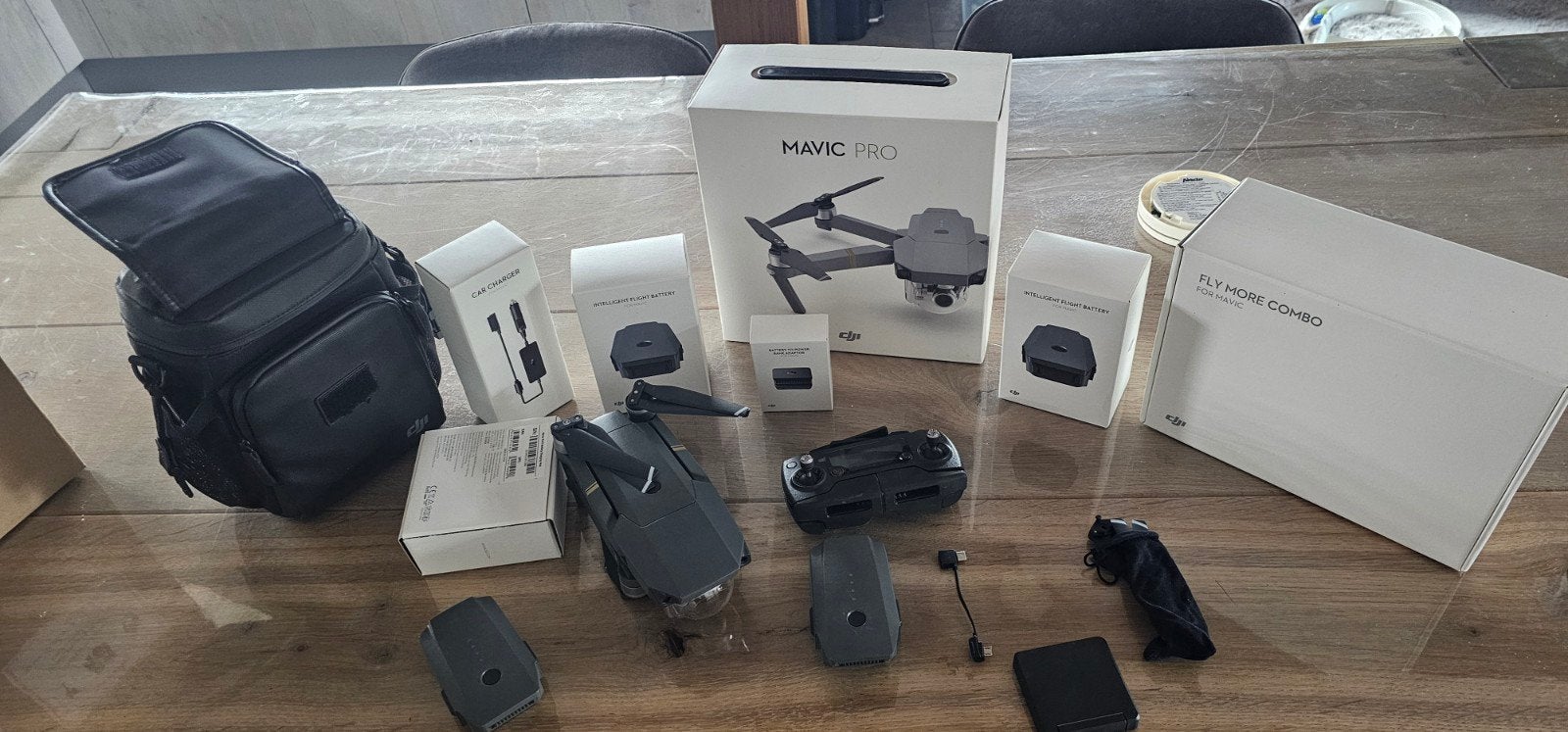 DJI Mavic Pro Fly More Combo  met 3 accu,s, Gebruikt, 30 tot 45 minuten, 5 tot 10 kilometer, DJI