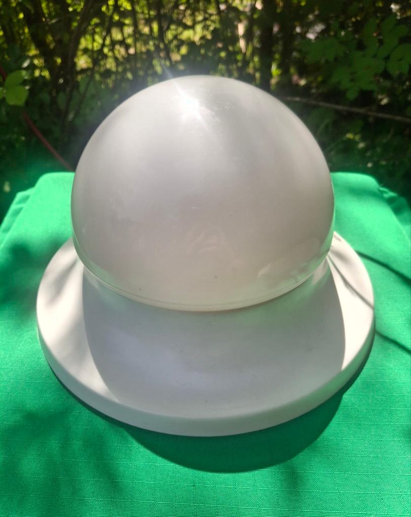 Witte, ronde vintage Space Age W.L.P. plafondlamp., Ophalen of Verzenden