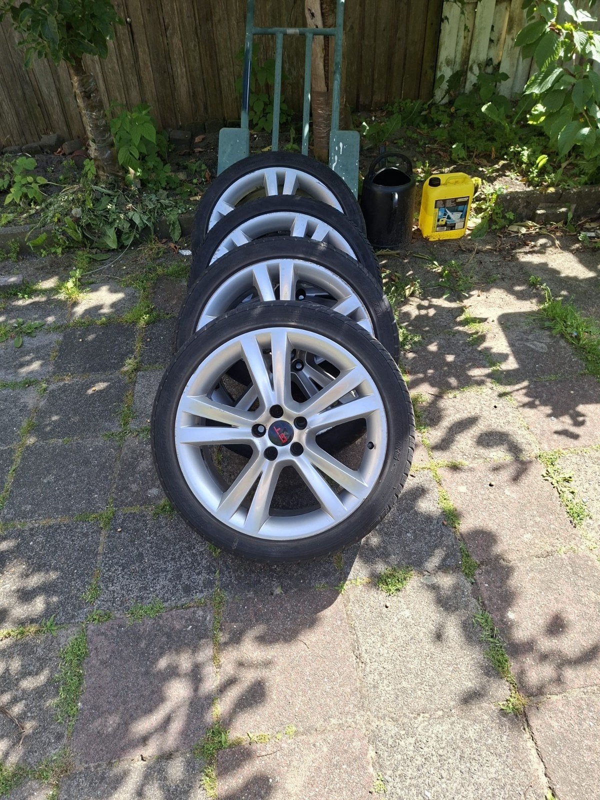 Set van 4 gebruikte zomerbanden met velgen, Auto-onderdelen, Banden en Velgen, Gebruikt, Banden en Velgen, 17 inch, Ophalen of Verzenden