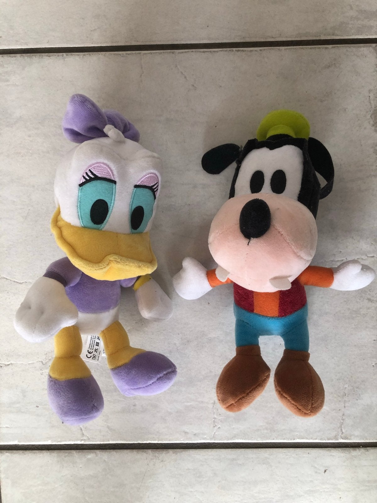 Disney knuffels: Katrien Duck en Goofy, Gebruikt, Disney, Ophalen of Verzenden, Met label