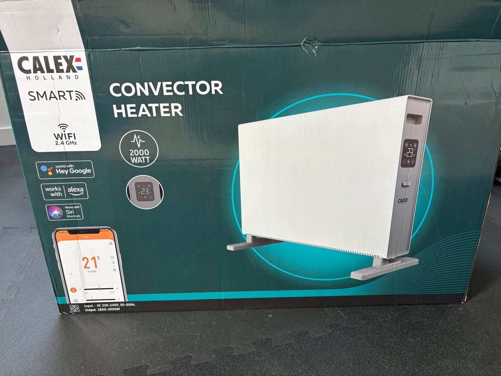 2x Calex WiFi Smart Convector Kachels - ZGAN, Ophalen, Zo goed als nieuw, 800 watt of meer, Kachel